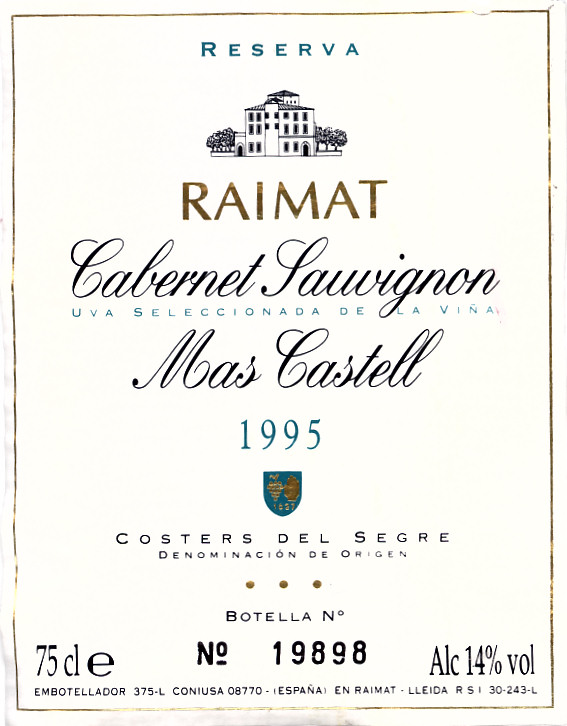 Costers del Segre_Raimat_Mas Castell 1995.jpg